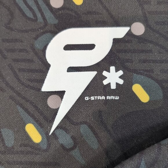 G-Star Raw Sweater Collared Full Zip Green M Medium Yellow Long Sleeve Jacket - Picture 3 of 16